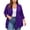 S2502-Purple, variant on Plus Size Womens Open Front Cardigan Casual Draped Irregular Hem Layering Jacket with Pockets for Fall Winter Daily Wear XXL