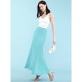 thumbnail image 5 of Made by Johnny Women's Fold-Over Maxi Skirt S AQUA, 5 of 6