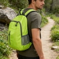 thumbnail image 6 of hulanddfd Backpack Foldable Waterproof Backpack with Front Zipper Pocket 12.6"x16.14"x4.72" Fluorescent Color Daypack for Camping Travel Hiking Gift for men and women, 6 of 6