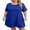 05 Royal Blue, variant on Cueply Women's Plus Size Dress Casual Summer Short Sleeve Crew Neck Loose Midi Dresses T-Shirt Swing Dress