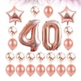 thumbnail image 4 of Juego de 24 globos decorativos de 40 años con látex natural, película de aluminio y lentejuelas para fiesta de cumpleaños., 4 of 6