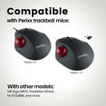 thumbnail image 4 of Perixx PERIPRO-303GR Small Trackball, 1.34 Inches Replacement ball for Perimice and M570, Glossy Dark Red, 4 of 7
