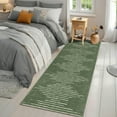 thumbnail image 2 of FairOnly Non Slip Stirped 2'x6'Green Runner Rugs for Kitchen Soft Low Pile Foldable Floor Cover for Bathroom Entrance, 2 of 6