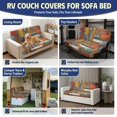 thumbnail image 6 of Uourmeti Colored Wooden Board RV Jackknife Sofa Cover Comfortable, Suitable for Camping Travel, RV Dinette Cushion Covers Suitable for Sofa Bed, 6 of 7