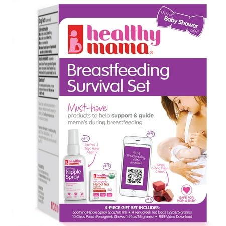 Healthy Mama Breastfeeding Survival Set, 4 Piece