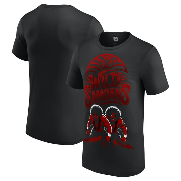 Men's Black The Wild Samoans Illustrated T-Shirt