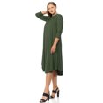 thumbnail image 2 of Pastel by Vivienne Women's Swing Midi Dress Plus Size Olive X-Large, 2 of 3