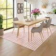 thumbnail image 5 of Moynesa 5'x7' Abstract Area Rugs for Living Room, Ultra-Thin Soft Washable Rug Non-Slip Modern Girls Bedroom Rug Rainbow Throw Carpet for Dining Room Office Dorm Playroom, Pink, 5 of 8