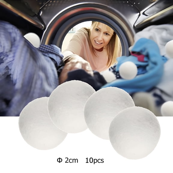 ACDANC Pack of 10 Wool Felt Natural Fabric Softener Wrinkle Releasing Reusable Laundry Steamy Dryer Ball Washer