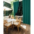 thumbnail image 5 of Outdoor Curtains for Patio Emerald Green Solid Color Waterproof Privacy Outside Curtains with Tiebacks Grommet Top Pergola Curtains for Porch Cabana Gazebo 2 Panels, 54x84 inch, 5 of 7