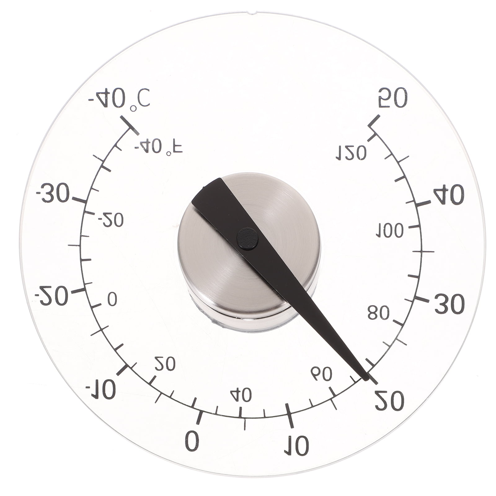 Thermometer Transparent 1Pcs 4.3 Inch Diameter Round Bimetallic Sensing
