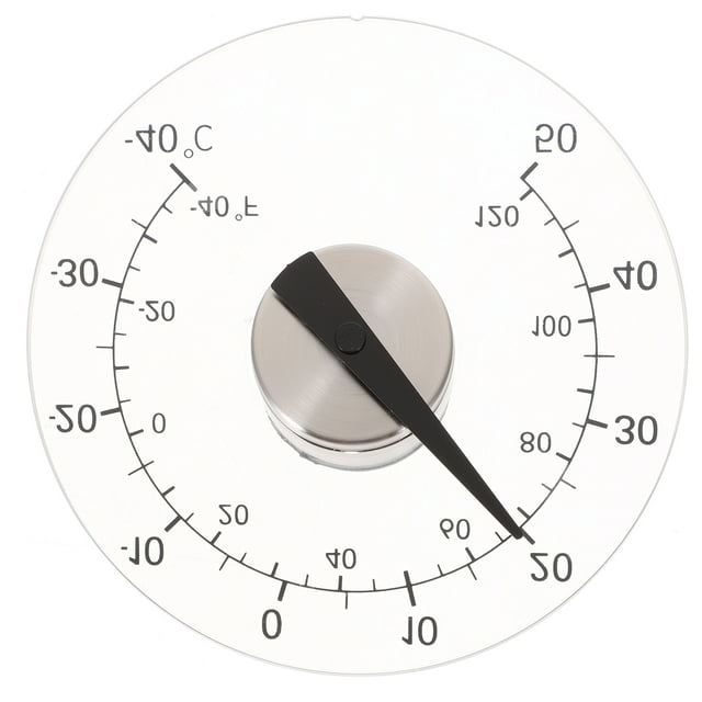 CIMAXIC Stick On Window Thermometer Temperature Indoor/Outdoor Waterproof Dial Round 4.3 Inch Diameter,4.33"X4.33"X1.42"