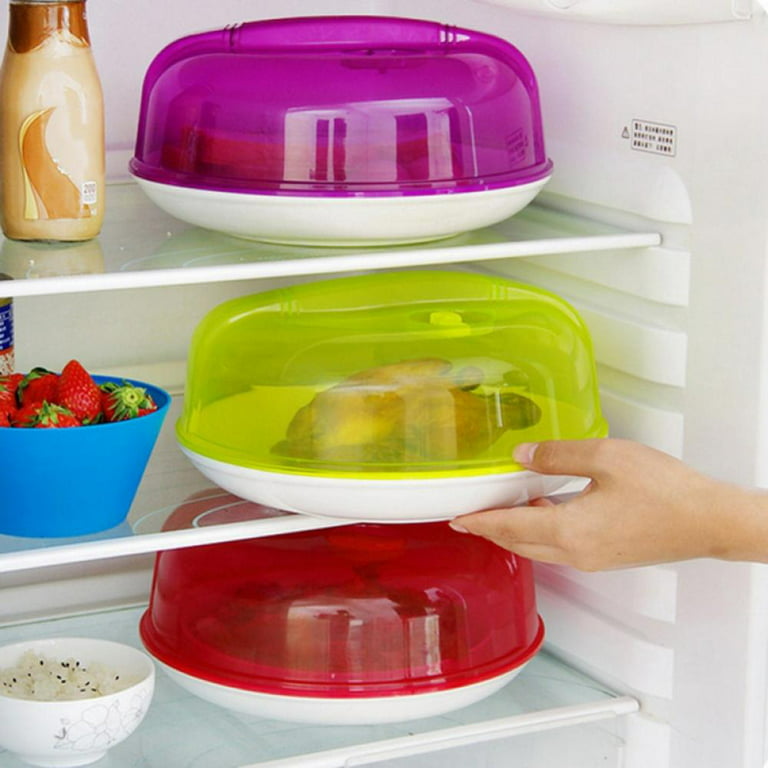  Plastic Microwave Plate Cover Spatter Guard with Steam Vented  Clear Lid (1): Micro Wave Food Cover: Home & Kitchen