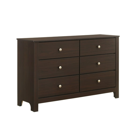 Picket House Furnishings Santino 6-Drawer Dresser in Espresso