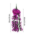 thumbnail image 3 of Yaoyar Artificial Fake Hanging Plants Flowers Basket for Outdoor Spring Summer Decorarion, UV Resistant Faux Plastic Fabric Silk Flowers Rose for Indoor Outside Garden Porch Patio Balcony Decor, 3 of 7