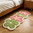 thumbnail image 4 of Flower Bath Mat Soft Plush Non Slip Absorbent Washable Bathroom Rug Home Decor, 4 of 7
