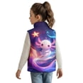 thumbnail image 3 of Pzuqiu Axolotl Kids Zip Up Vest 3T Fall Outfits Fashion Clothing Personalized Warm Winter Sleeveless Jacket with Pockets Versatile Wind Proof Soft Casual Clothes for Girls, 3 of 7