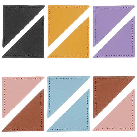 Worgeous 12Pcs Corner Bookmark Leather Aesthetic Cute Bookmarks For Book Lovers Unique Reading Book Mark For Women Men Teacher Assorted Color