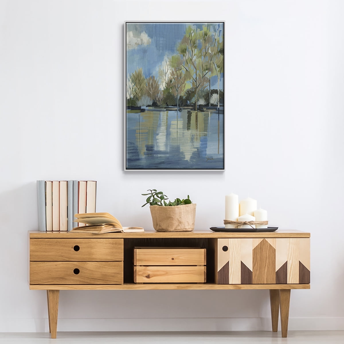 Enchanted Forest I Framed Premium Gallery Wrapped Canvas - Ready to Hang - 17 x 25 - White Floating Frame