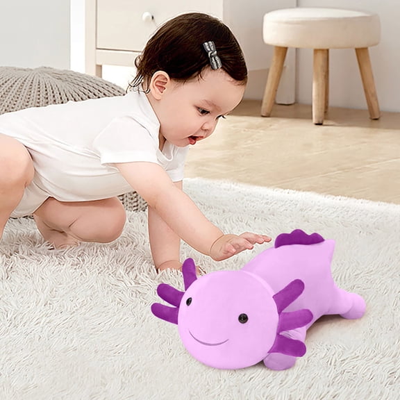 Salamander Plush Pillow Toy - Adorable Stuffed Animal, Super Soft & Cuddly, Gift for Kids, Collectors, Room Decor Purple