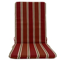 Reversible Rocker Cushion 45x108cm Indoor Outdoor - High Back Pad with Foam Fill 7 Pattern Options Weather Resistant Polyester,45*108*3cm - Red Stripe