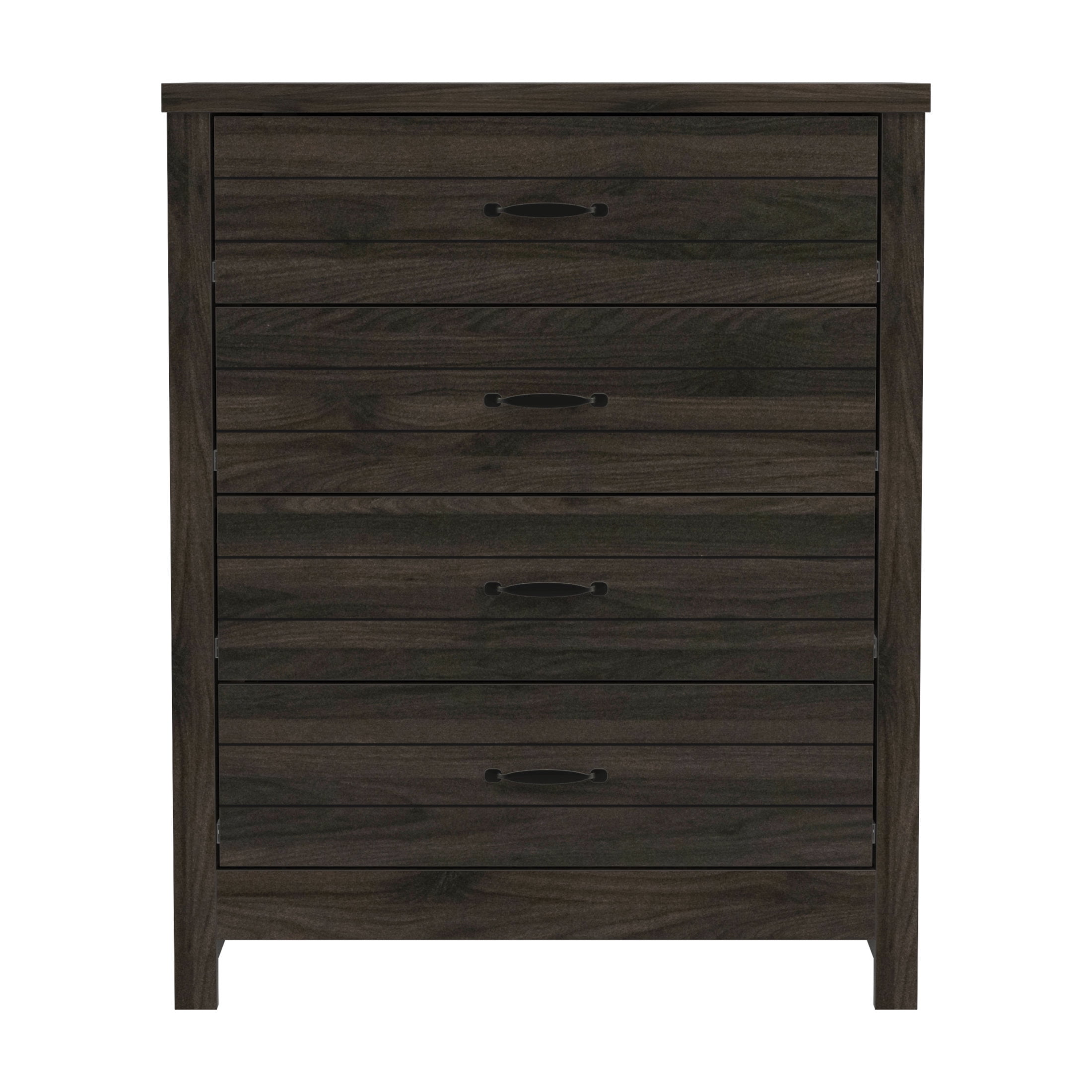 Lancaster Wood 4 Drawer Dresser, Espresso, by Hillsdale Living Essentials