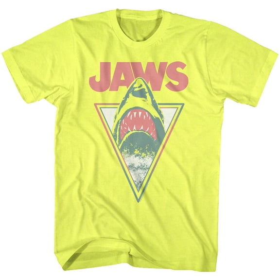 Jaws Neon Jaws Neon Yellow Heather Adult T-Shirt
