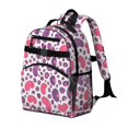 thumbnail image 2 of Pink and Purple Leopard Print Cute School Backpack Bag for School with Padded Back and Adjustable Shoulder Straps 15.25"x11.5"x5.25", 2 of 5