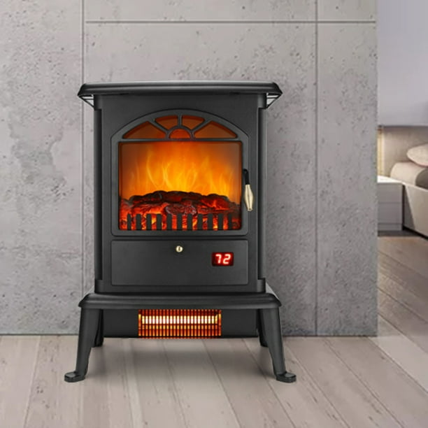 Winado Portable Infrared Heater Electric Freestanding Fireplace with