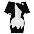 thumbnail image 6 of Wilma Flintstones Women's Off The Shoulder Ruffles Summer Wedding Guest Loose Casual Party Beach Dress, 6 of 9