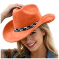 thumbnail image 4 of OJSFQUFP Cowboy Hat for Women and Men with Shapeable Wide Brim Cattleman Western Hats for Cowboys, 4 of 5
