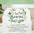 thumbnail image 2 of Gifts for Mom, Mom Gifts, Mom Birthday Gifts, Christ-mas Gifts for Mom from Daughter, Mom Gifts from Son, I Love You Mom Blanket, Soft Flower Throw Blanket 60" x 50", Blue, 2 of 5