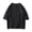 Black, variant on Aofany Men's Plus Size Cotton Linen Tops Summer Solid Color Casual Short Sleeved V Neck Blouse T Shirt