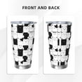 thumbnail image 3 of Lsque Doodle Cute Cat Pattern 20oz Car Cup with Lid and Straw, Insulated Coffee Cup with Straw Topper, Spill Proof Travel Coffee Mug, Stainless Steel Tumble-Without Straw, 3 of 8