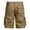 Beige, variant on Mens Casual Outdoor Cargo Shorts 7"/8" Inseam Stretch Classic Fit Knee Length Short Pants Summer Quick Dry Belt Loops Multi-Pocket Utility Work Wear for Men