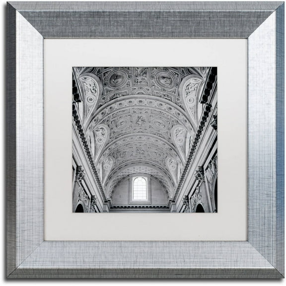 Trademark Fine Art "Paris II" Canvas Art by Alan Blaustein, White Matte, Silver Frame
