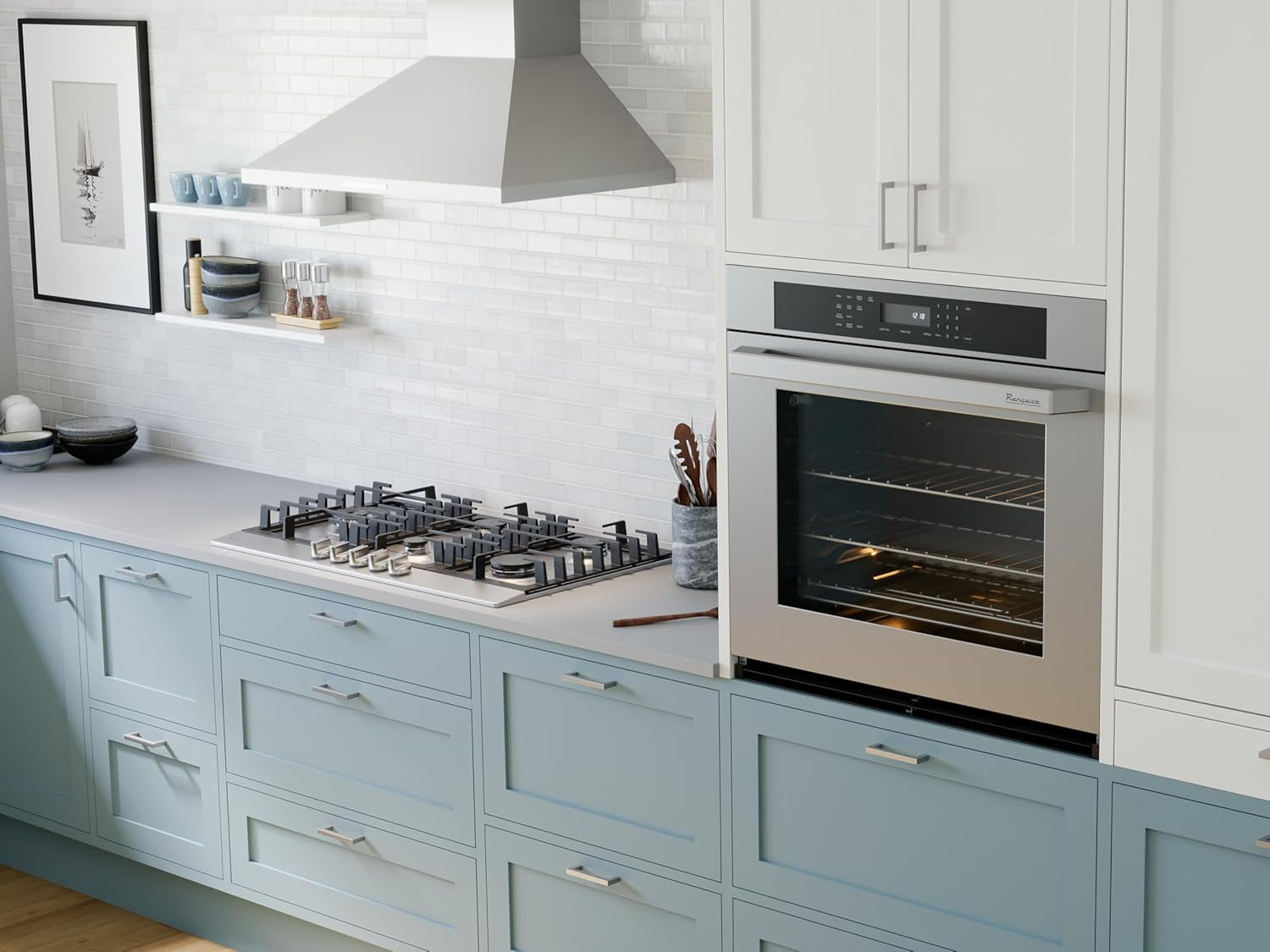 Rangaire RWOS301GS 30" Glass Touch Single Wall Oven - Stainless Steel, Electric Oven, True Convection, Self Cleaning, Easy Reach Racks