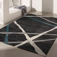 thumbnail image 4 of Rug Branch Contemporary Geometric  Grey Blue Indoor Area Rug - 8x10, 4 of 8