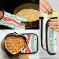 thumbnail image 5 of Yayeee Oven Mitts and Pot Holder Set of 2 Heat Resistant Kitchen Gloves Baking Hot Pad, Light Blue Pattern, 5 of 5