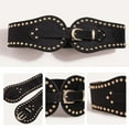 thumbnail image 6 of COMEET Waist Belt, Wide Waist Belt Punk Chain Jeweled with Rivets Buckle Retro Studded Buckle Waist Chain Belt, 6 of 12