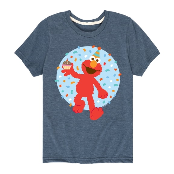 Sesame Street - Elmo Confetti Cupcake - Toddler and Youth Short Sleeve Graphic T-Shirt