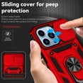 thumbnail image 4 of for iPhone 13 Pro Max Case with Camera Lens Cover HD Screen Protector, Military Grade Drop Protection Magnetic Ring Holder Kickstand Protective Phone Case for Apple iPhone 13 Pro Max 6.7 inch (Red), 4 of 17