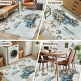 thumbnail image 6 of Christmas Watercolor Area&nbsp;Rug 2.7x5ft Christmas Balls Blue Truck Snowflake Pattern Non-Slip&nbsp;Washable Square&nbsp;Rugs Soft Felt Indoor Floor Mat for Bedroom Kitchen Living Room Bathroom, 6 of 9