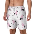 thumbnail image 2 of Uemuo Cute Poodle Dog Pattern Mens Swim Trunks Quick Dry Board Shorts with Mesh Lining, Stretch Beach Shorts Quick Dry No-Chafing Board Shorts-3X-Large, 2 of 9