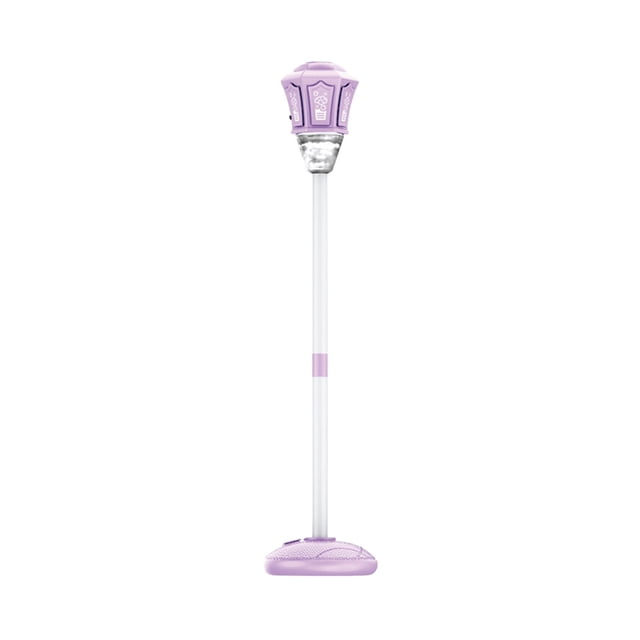 Lampe de Rue 2 en 1 Violette Machine à Bulles Led Musique Télécommande Souffleur Automatique Hauteur Réglable Matériau Abs pour Intérieur Extérieur Jardin Cour Mariage Anniversaire Décoration de Fête