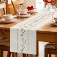 thumbnail image 5 of Beige Flower Branch Table Runner 90 Inches, Spring Summer Farmhouse Botanical Bed Runner Dresser Scarves Tabletop for Indoor Outdoor Parties/Ceremony/Banquet, 13" x 90", 5 of 9