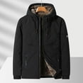 thumbnail image 5 of Txeol Mens Hooded Puffer Jacket Sherpa Lined Zip Up Coats with Pockets Winter Thicken Warm Quilted Coat Black L, 5 of 7