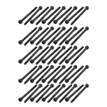 

50Pcs M2x25mm Carbon Steel 9.52mm Half Thread Hex Socket Head Cap Screw Bolt