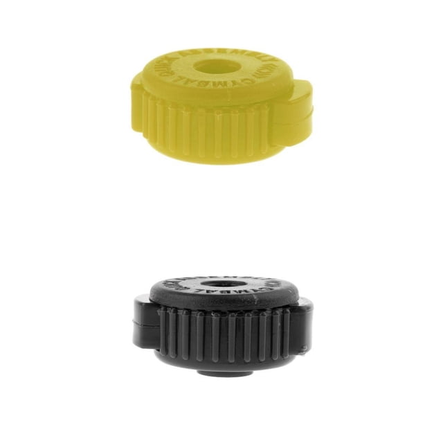 2 Piezas de Perillas de Platillo de Ajuste de Pieza de Instrumento de Percusión Amarillo + Negro