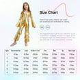 thumbnail image 7 of iiniim Kids Girls Long Flare Sleeve Retro Disco Jumpsuits Movie Star Singer Rave Party Bodysuits Gold 16, 7 of 7